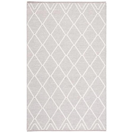 Safavieh 5 x 8 ft. Natura Contemporary Rectangle Hand Woven Rug Grey & Ivory NAT832F-5